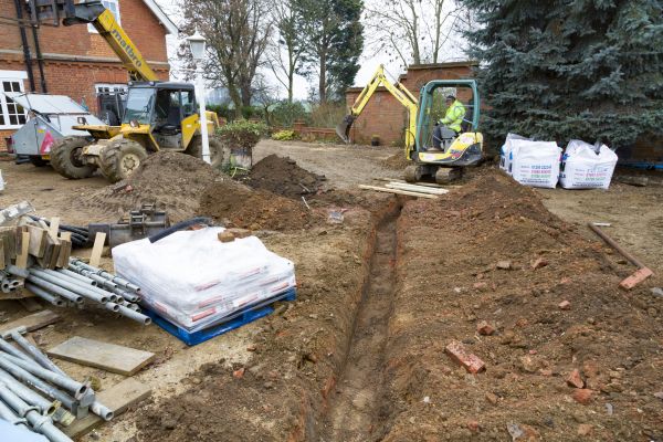 Cost of Drainage Ditch Digging in Easton