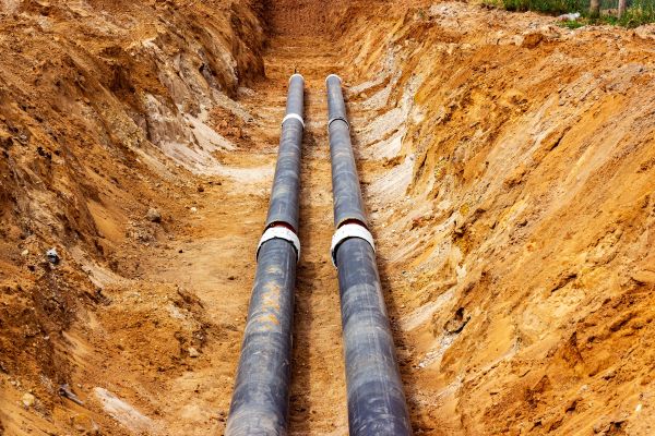Cost of Water Line Trenching in Easton
